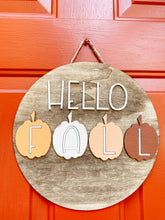 Load image into Gallery viewer, Hello Fall Door Hanger
