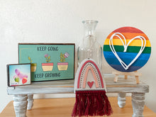Load image into Gallery viewer, Rainbow Heart Interchangeable Farmhouse Frame
