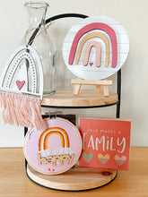 Load image into Gallery viewer, “Happy” Rainbow embroidery Hoop

