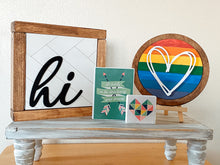 Load image into Gallery viewer, “Hi” Wood Sign
