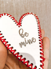 Load image into Gallery viewer, “Be Mine” Wood Woven Heart
