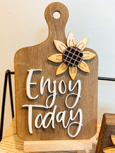 Load image into Gallery viewer, Enjoy Today Mini Cutting Board Decor
