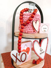 Load image into Gallery viewer, XO Red Bead Garland
