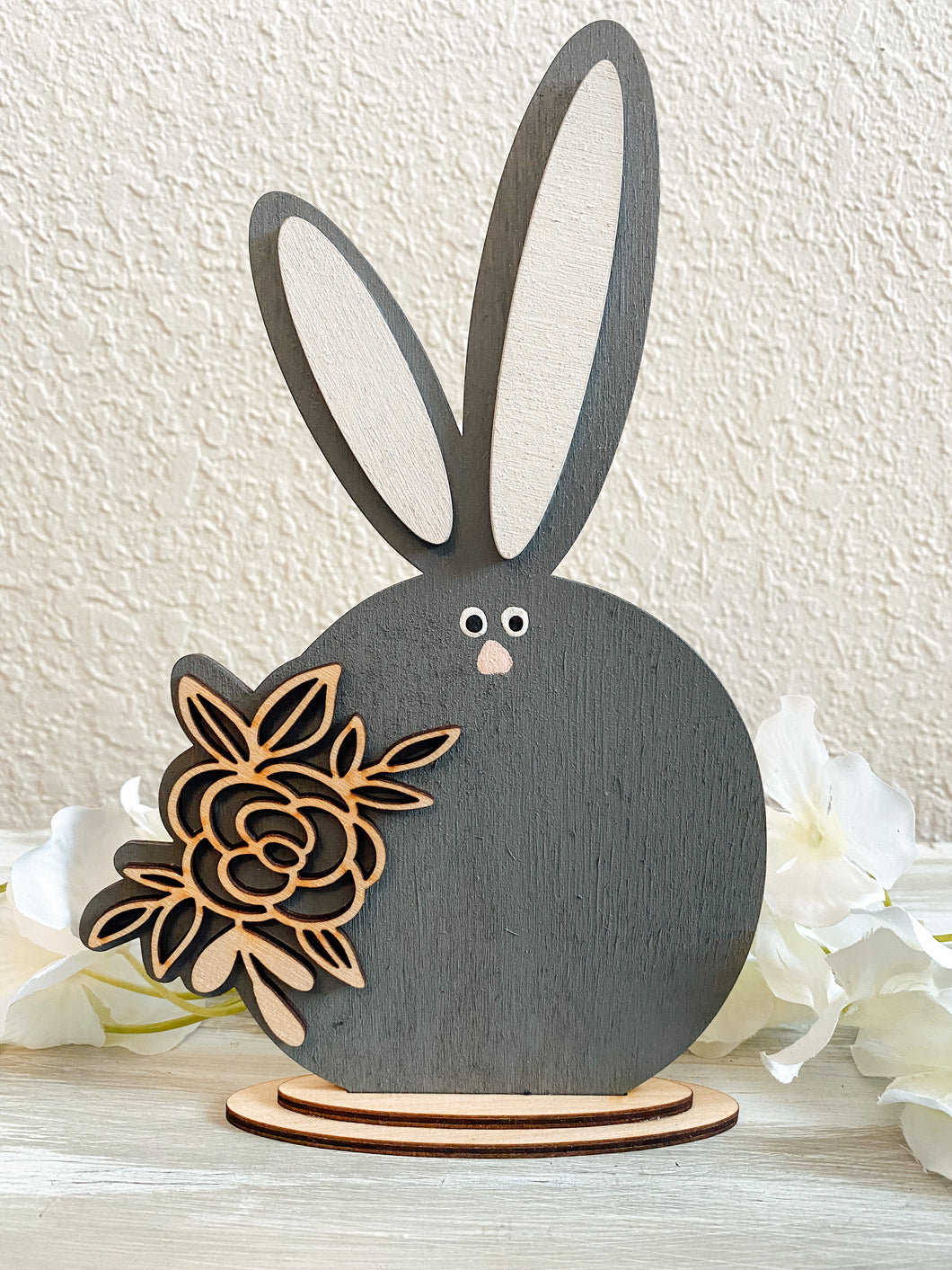 Freestanding Bunny cutout with florals