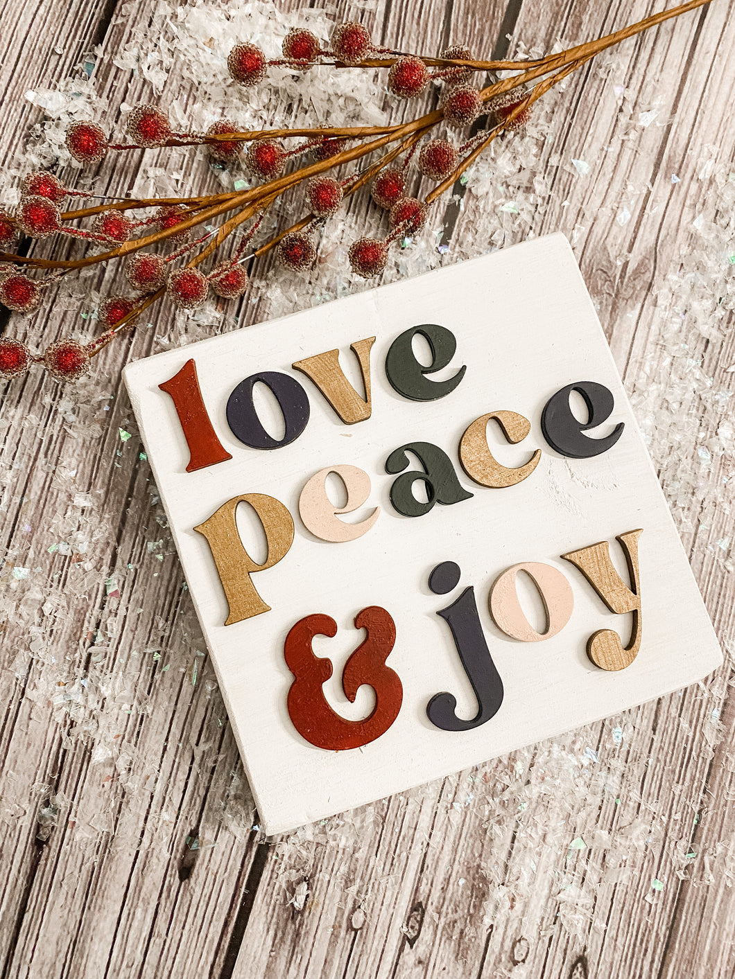 Love, Peace & Joy Block